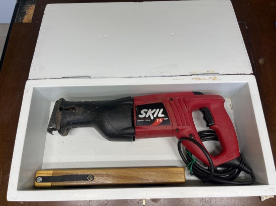 Skil Variable Speed Sawzall in Handmade Box