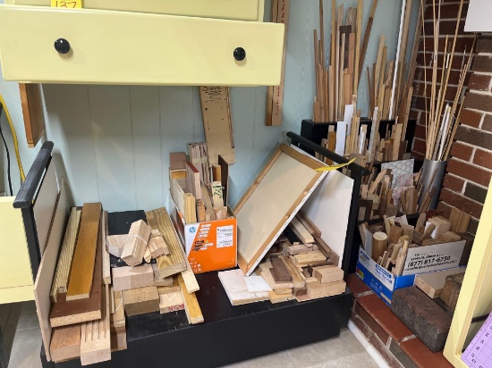 Wood Scrap, Wood Cart on Casters