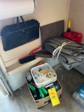 Car Cleaner, Rags, Tarp, Gas Can, Dust Pan