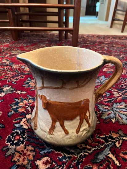 Roseville pottery grazing cow pitcher