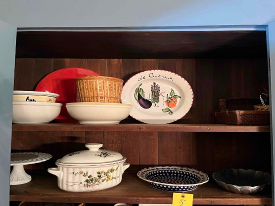 Serving Platers, Baskets, casserole dish