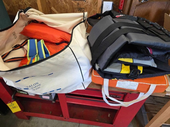 Life Jackets, Cushions.