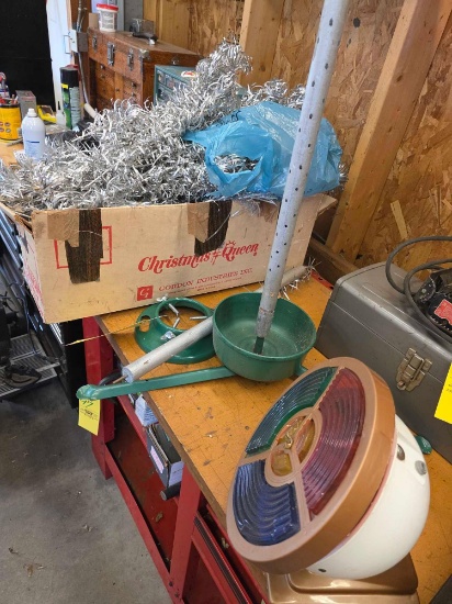 Vintage Silver Christmas Tree, Color Wheel