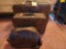 Three Piece Leather Luggage Set
