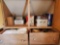 Contents of Cabinet and Drawers - Books, Vicks Vaporizer, Linens, Crafting Supplies