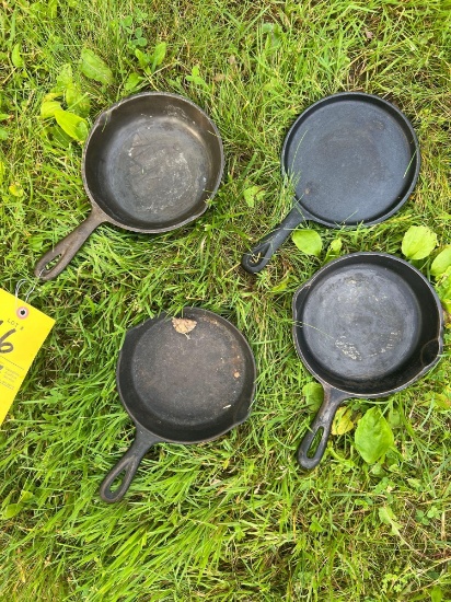 (4) Smaller Cast Iron Skillets