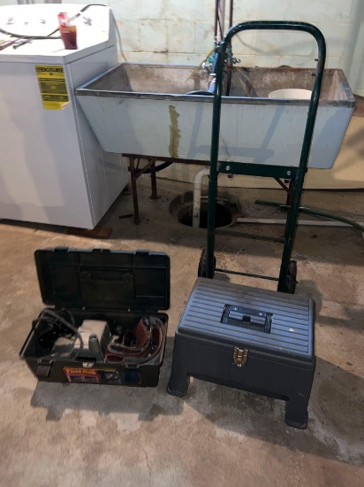 Dolly, Stool, Belt Sander