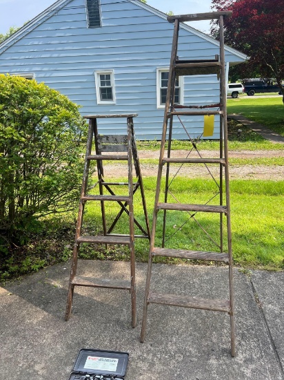 (2) Wood Ladders