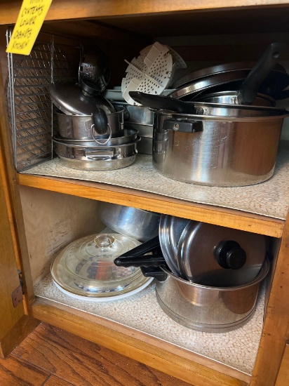 Contents of Lower Cabinets in Kitchen