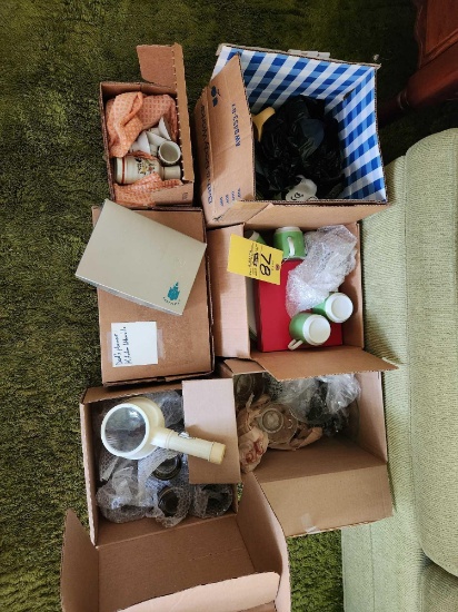 Glasses, Tea Cups, Magnifying Glass, Candles, Kitchen Utensils