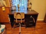 Office Desk and Chair, Contents Included