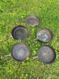 (5) Cast Iron Skillets