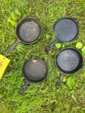 (4) Smaller Cast Iron Skillets