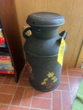 Floral Painted Milk Can