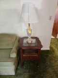Two End Tables and Matching Lamps
