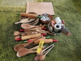 Wood Kitchen Utensils, Wood Bowls, Cookie Cutters, Cookie Press