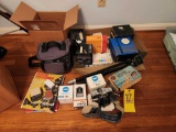 Minolta Camera SRT101, Blue Bulbs, Electronic Flash, Polaroid Flash