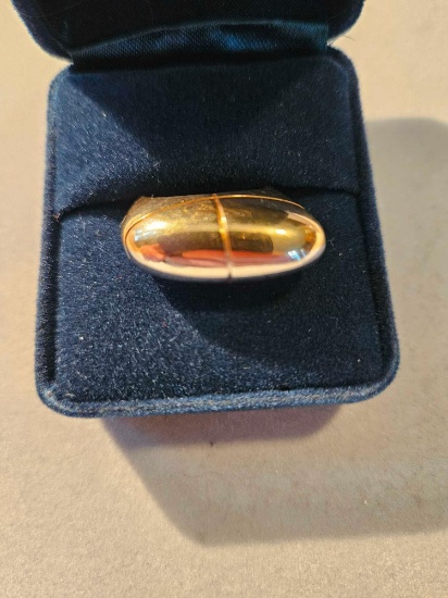 18k yellow and white gold ring