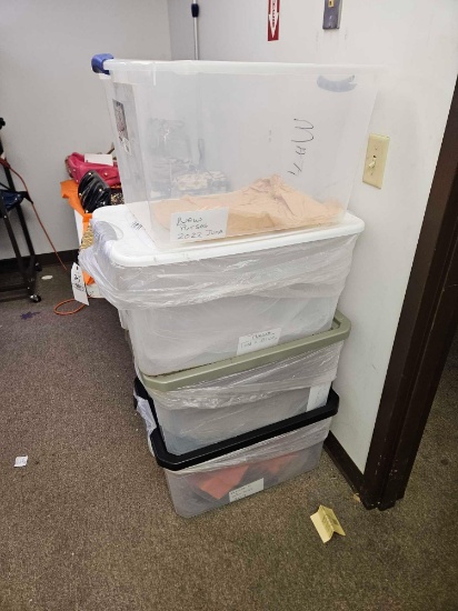 Empty totes, bid x 4