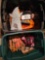 2 totes of Halloween decor