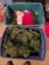 2 totes of holiday decor