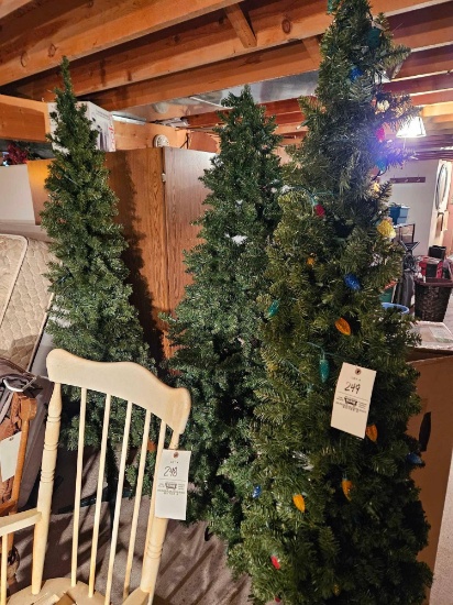 3 artificial Christmas trees