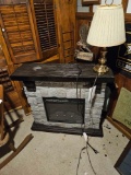 Electric fireplace, lamp