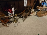 Doll chairs, mini wheelbarrow, decor