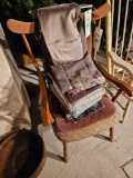 Maple chair, curtains