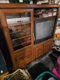 Entertainment center, tv, vcr/dvd player
