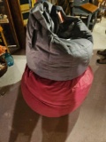 2 bean bag chairs