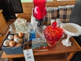 Glassware, decor eggs