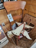 Early chair, angel figures