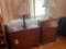Dresser and drop front secretary 2 lamps