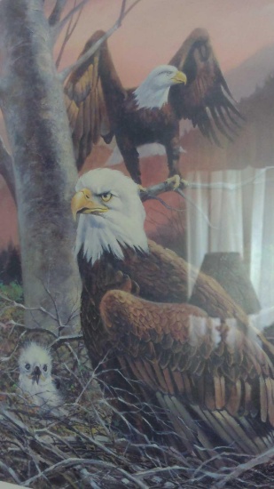 (2) wall mirrors & R.J. McDonald Framed Eagle print