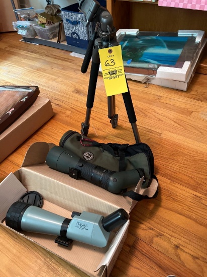 2 spotting telescopes - Swarovski - and tripod
