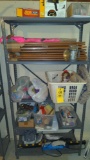 Metal Storage Shelf and contents