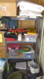 Garage Shelving Unit with Contents
