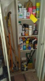 Metal cabinet in Garage with Contents