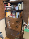 Cabinet and loads of office contents - file cabinet