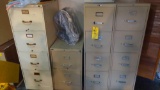 (4) Steel File Cabinets & one plastic tote