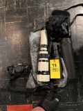 Camera and lenses and tripod