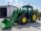 2023 John Deere 6120M tractor w/600R loader, sells with bucket and spear