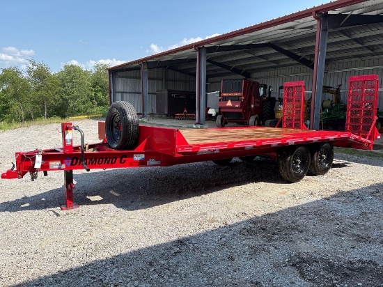 2021 Diamond C deck over trailer 8 x 14 w/ 4ft beaver tail and ramps