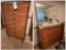 Dixie Mid Century Modern Dresser and Chest of Drawers, Vase and Towels