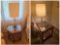 2 Lamps and 2 Glass Top End Stands