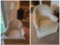2 Fairfield Upholstered Swivel Chairs and Floor Lamp