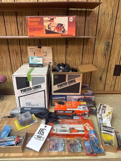 porter cable router, router bits and multi tool