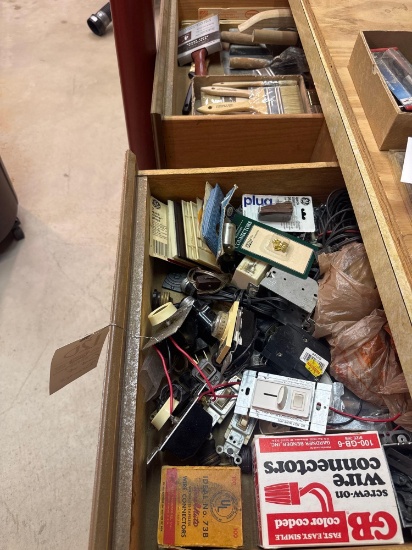 contents of tool room storage drawers.