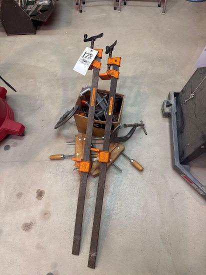 Jorgensen bar clamps and assorted c-clamps